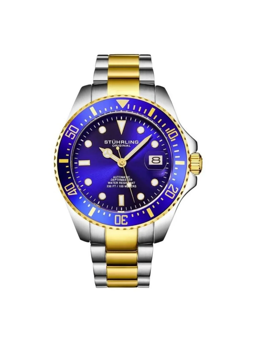 NWT Stuhrling Original Aquadiver Automatic Blue Dial Men's Watch